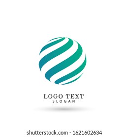 Abstract Globe Logo. Symbol & Icon Vector Template.