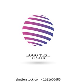 Abstract Globe Logo. Symbol & Icon Vector Template.