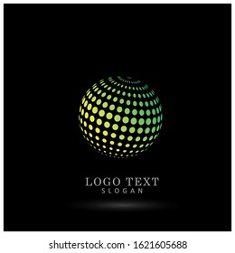 Abstract Globe Logo. Symbol & Icon Vector Template.