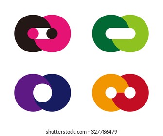 Abstract globe logo symbol, isolated cross round icon, business concept. Collection of sphere vector set. You can use in the mobile, finance,biology, chemistry, science and other commercial image. 