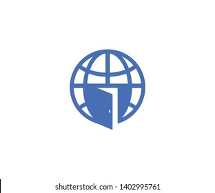 Abstract globe logo template design. Vector illustration. Design element 