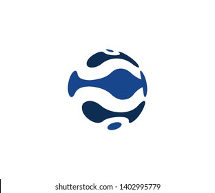 Abstract globe logo template design. Vector illustration. Design element 