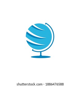 Abstract globe logo vector icon design