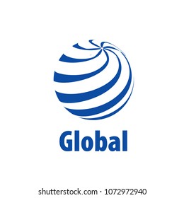 Abstract globe logo. Vector illustration. Design element