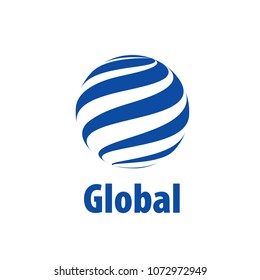 Abstract globe logo. Vector illustration. Design element