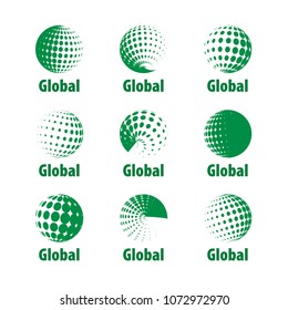 Abstract globe logo. Vector illustration. Design element