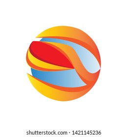 abstract globe logo vector illustration template