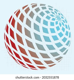 abstract globe logo vector illustration