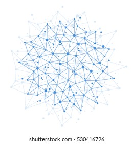 Abstract Globe Network Connections vector background. Molecular Polygonal Connection vector concept