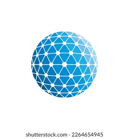 Icono de logotipo de red global de resumen