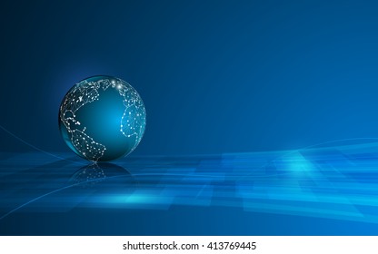 abstract globe networking technology innovation design concept background