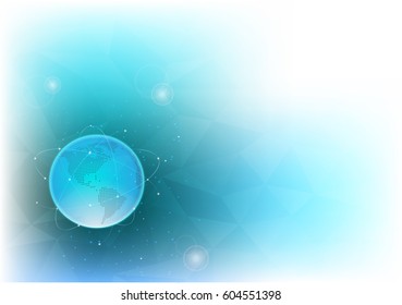 Abstract globe polygon background