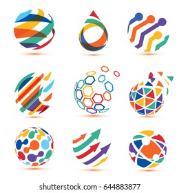 Collection Abstract Vector Symbols Isolated On Stock Vector (Royalty ...