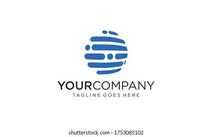 Abstract globe shape for logo design vector editable on white background	