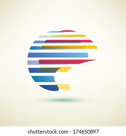 abstract globe shape, vector symbol