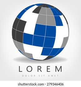 abstract globe - sphere vector