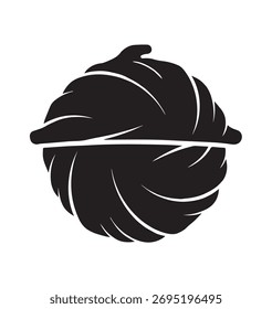 Abstract Globe Spherical Leaves Vector Illustration Silhouette Symbolizing Nature and Environment