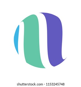 Abstract globe stripes sphere, 3d style striped globe icon effect. Colorful lines in dark background. Rainbow earth shape. Vector illustration. It can use as logo, icon, banner, business card.