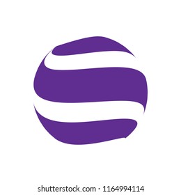 Abstract globe stripes sphere, 3d style striped globe icon effect. Colorful lines in white background. Rainbow earth shape. Vector illustration. It can use as logo, icon, banner, business card.