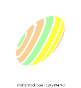 Abstract globe stripes sphere, 3d style striped globe icon effect. Colorful lines in dark background. Rainbow earth shape. Vector illustration. It can use as logo, icon, banner, business card.