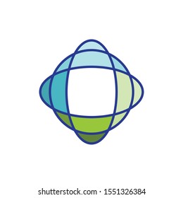 Abstract Globe Stripes Sphere 3d Style