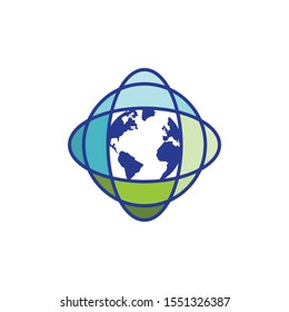 Abstract Globe Stripes Sphere 3d Style