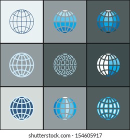 Abstract globe symbol -  icon set