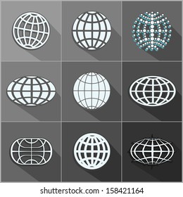 Abstract globe symbol -  icon set
