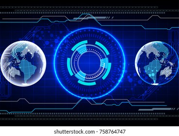 abstract globe technology concept. illustration vector design 