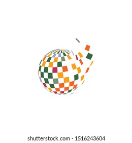 Abstract Globe technology ilustration logo vector template
