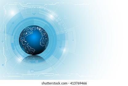 abstract globe technology innovation concept  background design