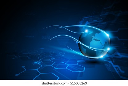 abstract globe technology innovation concept background