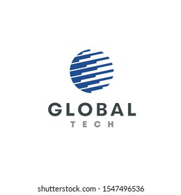 Abstract Globe For Technology or IT Logo Design