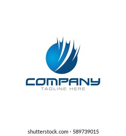 Abstract globe technology logo design