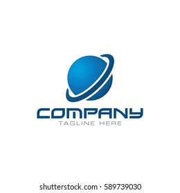 Abstract globe technology logo design