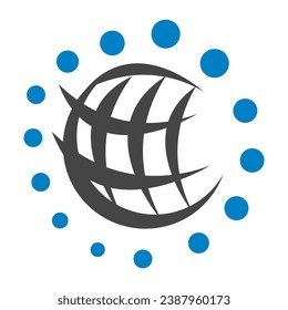 abstract globe universal logo icon template 1 