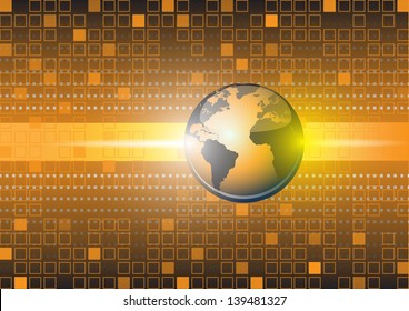 Abstract globe vector background