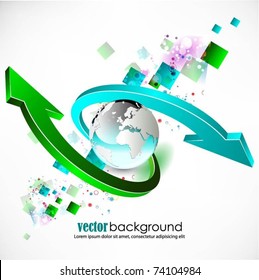abstract globe vector background