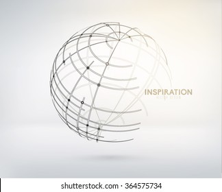 Abstract Globe Vector Design