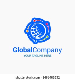 Abstract globe. Vector symbol. Logo template