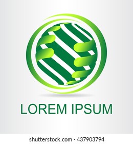 Abstract globe. Vector symbol. Template for logo.