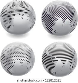 abstract globes