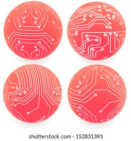 abstract globes