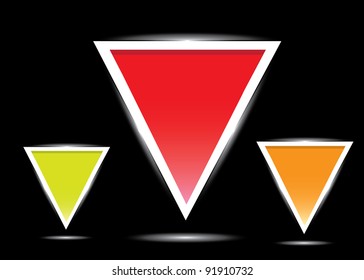 Abstract glossy 3d speech bubble set. Vector web design elements collection.