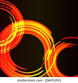 Abstract glossy background with circles, vector illustration