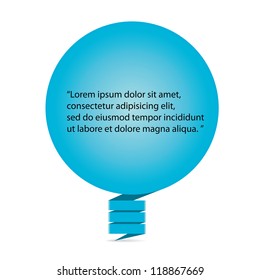 Abstract glossy blue origami speech bubble. Vector abstract background.Blue brochure template.