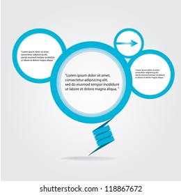 Abstract glossy blue origami speech bubble. Vector abstract background.Blue brochure template.