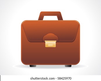 abstract glossy briefcase icon vector illustration