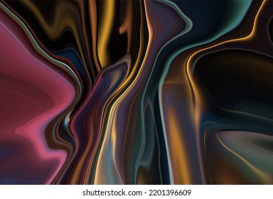 Abstract glossy bright liquid background design with pattern effect