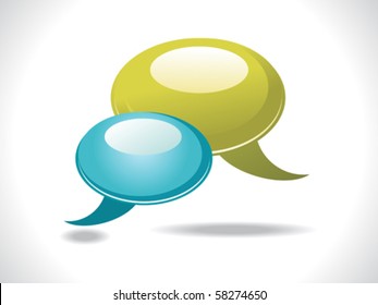 abstract glossy call out chat icon vector illustration
